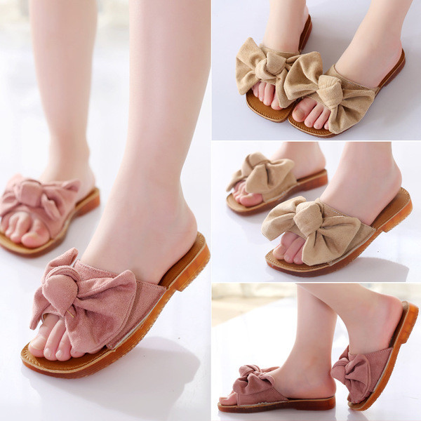 Papuci copii cu panglica pentru fete in trei culori