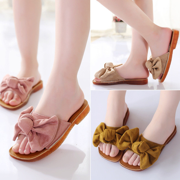 Papuci copii cu panglica pentru fete in trei culori