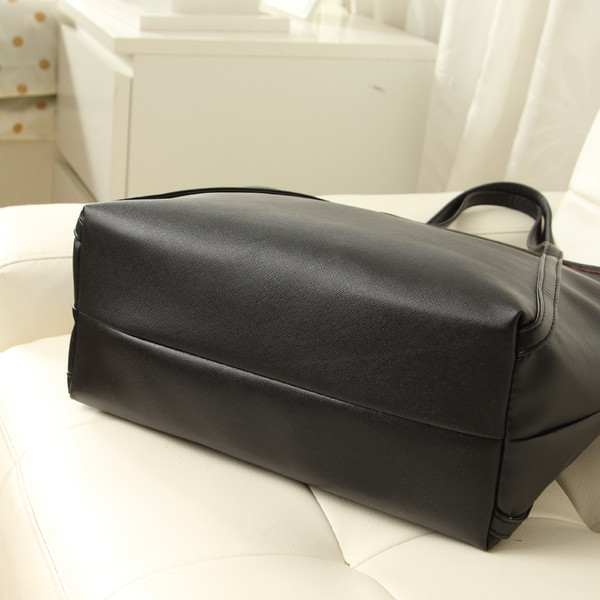 Καθαρή δερμάτινη τσάντα κυρία σε τρία χρώματα