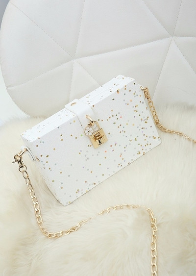 Малка дамска брокатена чанта в няколко цвята