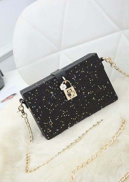 Малка дамска брокатена чанта в няколко цвята