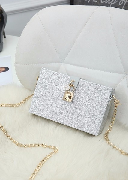 Малка дамска брокатена чанта в няколко цвята