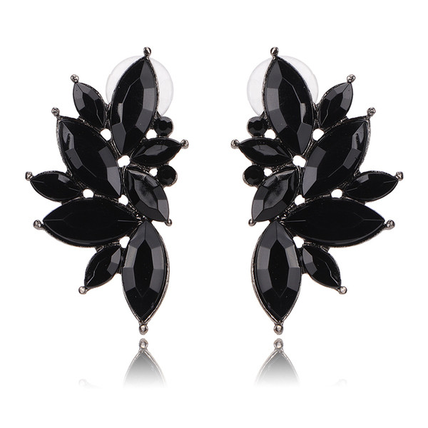 Cercei eleganti de dama cu pietre decorative in patru culori