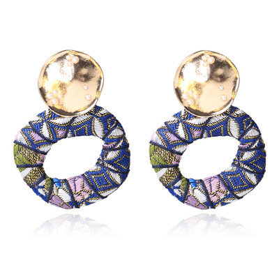 Cercei de dama colorati in forma rotunda