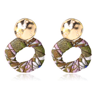 Cercei de dama colorati in forma rotunda