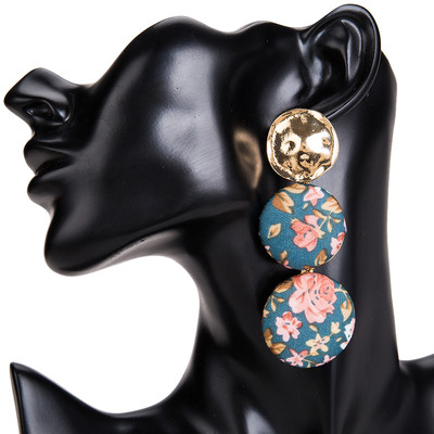 Μακριά σκουλαρίκια κυρίες με floral μοτίβα σε διάφορα χρώματα