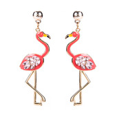 Cercei dama in trei culori cu pietre - Flamingo