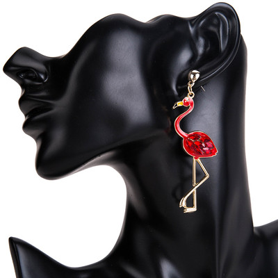 Cercei dama in trei culori cu pietre - Flamingo