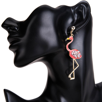 Cercei dama in trei culori cu pietre - Flamingo
