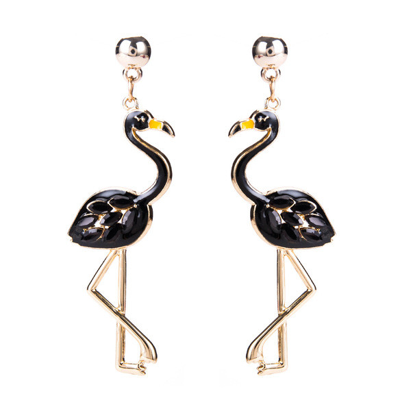 Cercei dama in trei culori cu pietre - Flamingo