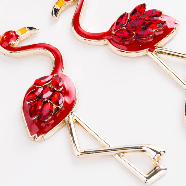 Cercei dama in trei culori cu pietre - Flamingo