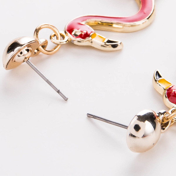 Cercei dama in trei culori cu pietre - Flamingo