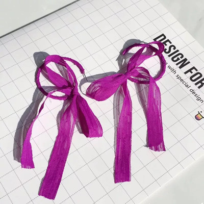 Μοντέρνα κυρίες σκουλαρίκια με κορδέλα σε πέντε χρώματα