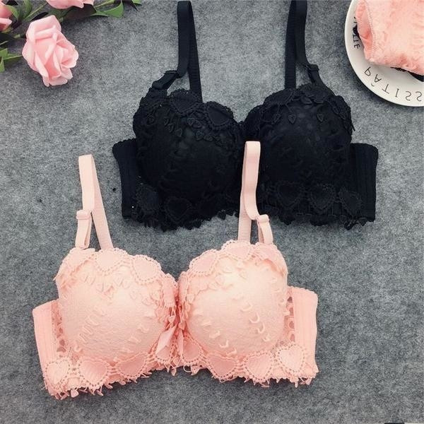 Sutien de dama in negru si roz