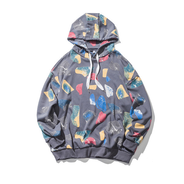 Hanorac pentru bărbați cu model și glugă în trei culori