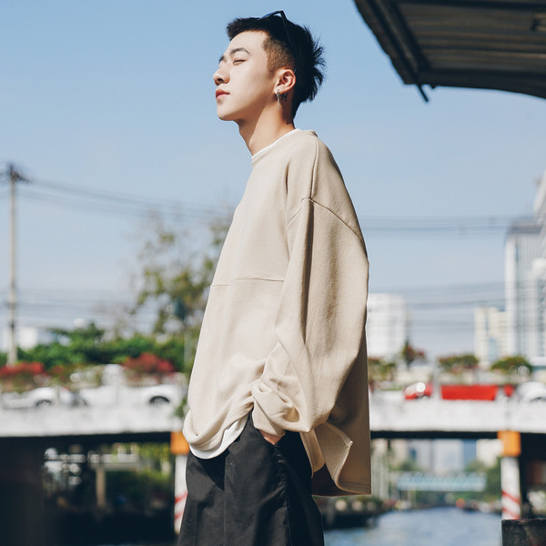 Hanorac zilnic pentru bărbați în trei culori cu guler O