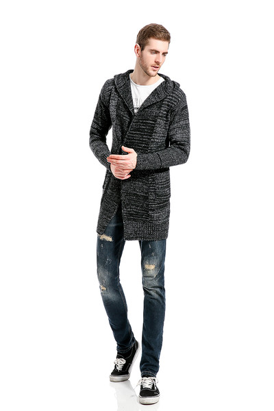 Ανδρική ζακέτα με κουκούλα και τσέπες σε διάφορα χρώματα