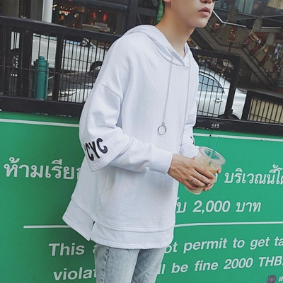 Hanorac modern pentru bărbați cu inscripție și lanțuri în trei culori