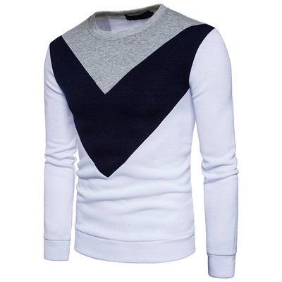 Ежедневен мъжки пуловер с О-образна яка