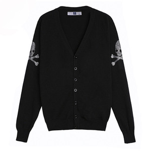 Ανδρική καθημερινή ζακέτα σε μαύρο και εκτύπωση