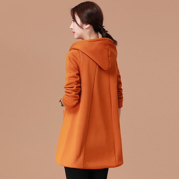 Γυναικείο φούτερ με κουκούλα σε δύο χρώματα