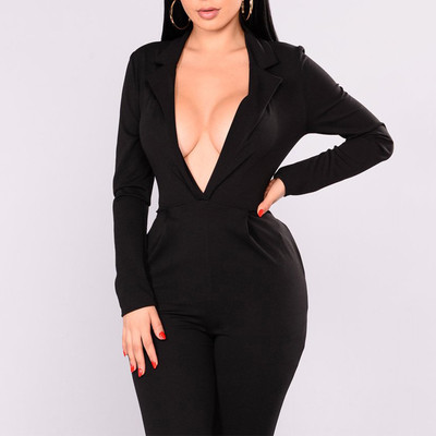 Κομψές γυναικείες φόρμες με μακριά μανίκια και λαιμόκοψη σε σχήμα V σε μαύρο και πράσινο χρώμα