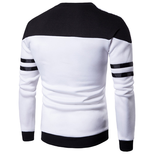 Pulover bărbătesc cu panglici pe mâneci în 2 culori
