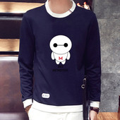 Bluza barbateasca cu maneca lunga cu aplicatie in diferite modele