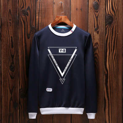 Bluza barbateasca cu maneca lunga cu aplicatie in diferite modele