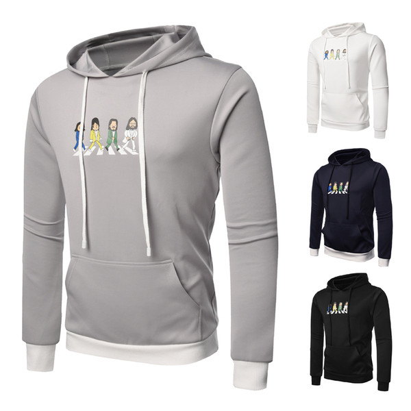 Hanorac de zi cu zi pentru bărbați cu aplicare în patru culori