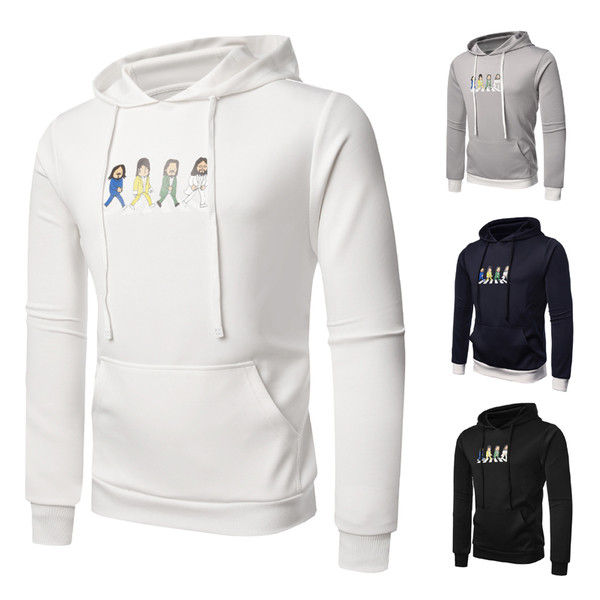 Hanorac de zi cu zi pentru bărbați cu aplicare în patru culori