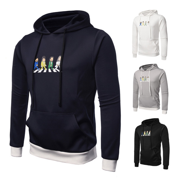 Hanorac de zi cu zi pentru bărbați cu aplicare în patru culori