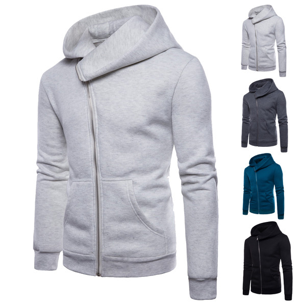 Hanorac sport barbati cu fermoar si gluga in mai multe culori - model Slim