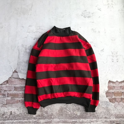 Мъжки пуловер с висока яка - райе