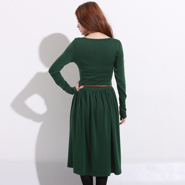 Γυναικείο φόρεμα με μακριά μανίκια σε δύο χρώματα