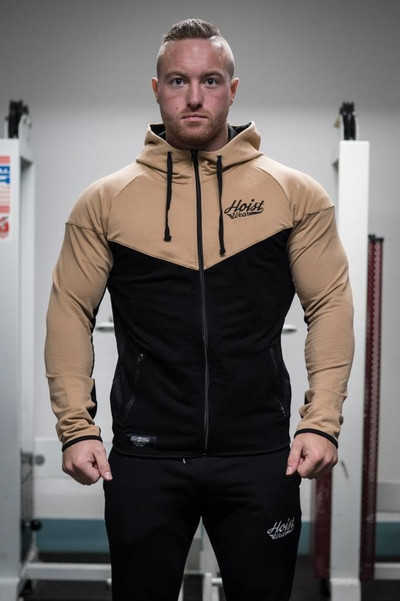 Hanorac barbatesc cu inscriptie si fermoar in patru culori - model Slim