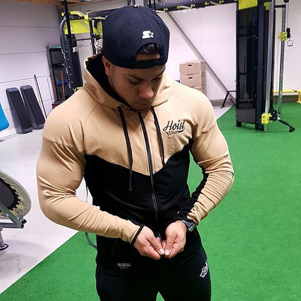 Hanorac barbatesc cu inscriptie si fermoar in patru culori - model Slim