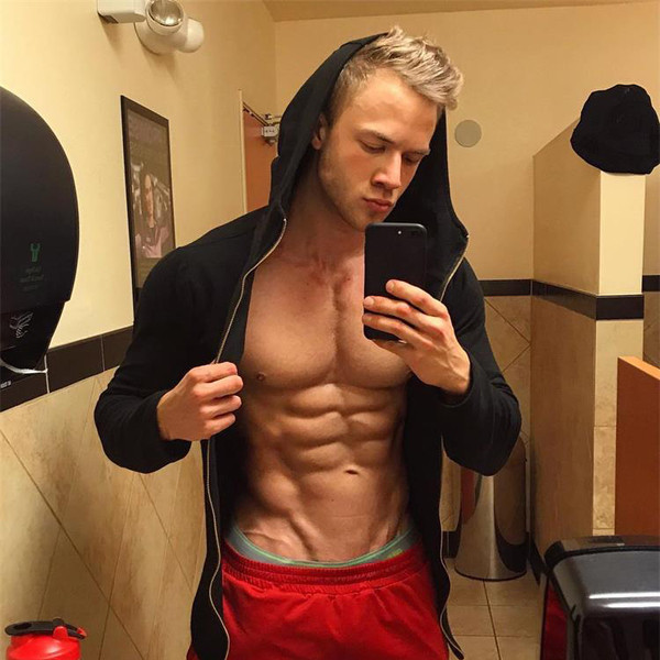 Hanorac sport pentru bărbați cu fermoar și aplicație în negru și roșu