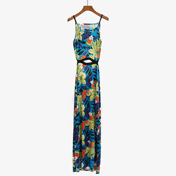 Γυναικείο φόρεμα μακρύ μοτίβο με φλοράλ πριντ σε τρία χρώματα
