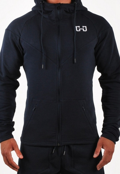 Hanorac bărbătesc din bumbac în două culori cu glugă și buzunare