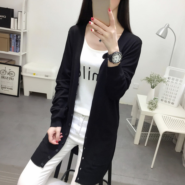 Κομψή γυναικεία μακρύ ζακέτα  Slim σε δύο χρώματα