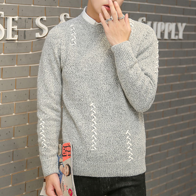 Pulover simplu pentru bărbați cu decolteu în formă de O