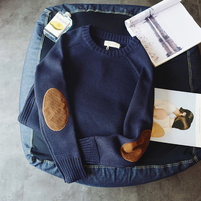 Pulover gros barbatesc cu guler in forma de O in mai multe culori