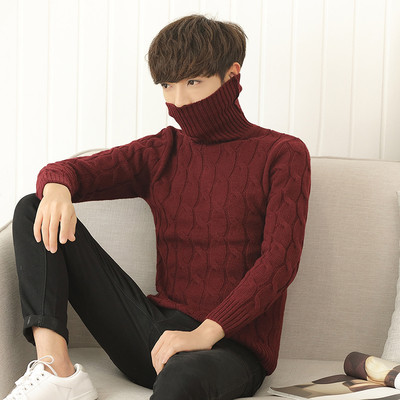 Férfi vastag pulóver - sima modell