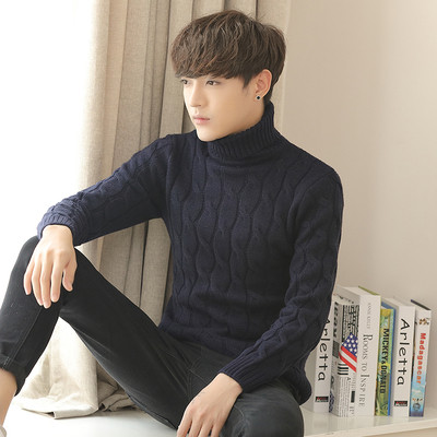 Férfi vastag pulóver - sima modell