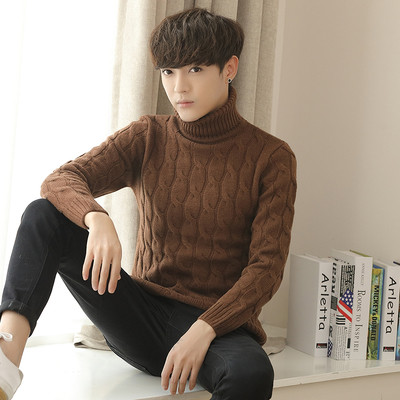 Férfi vastag pulóver - sima modell