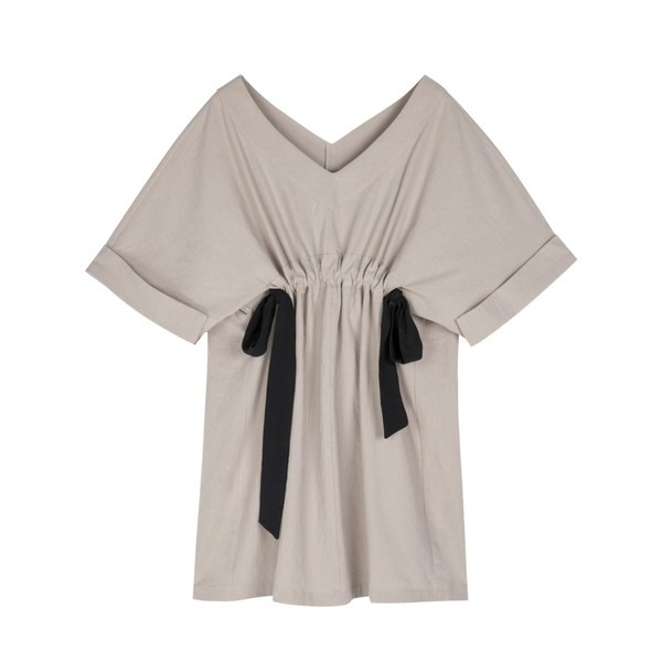  Γυναικείο φόρεμα με ντεκολτέ σε σχήμα V και μανίκι 3/4 σε διάφορα χρώματα