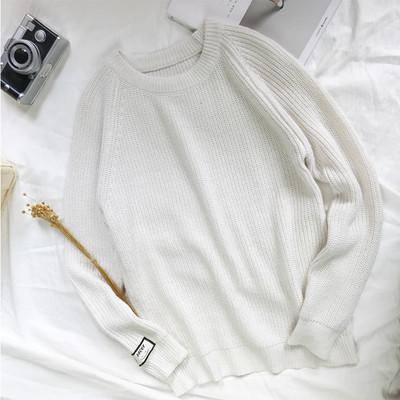 Pulover gros barbatesc cu guler in forma de O in mai multe modele