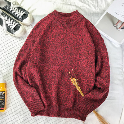 Pulover gros barbatesc cu guler in forma de O in mai multe modele