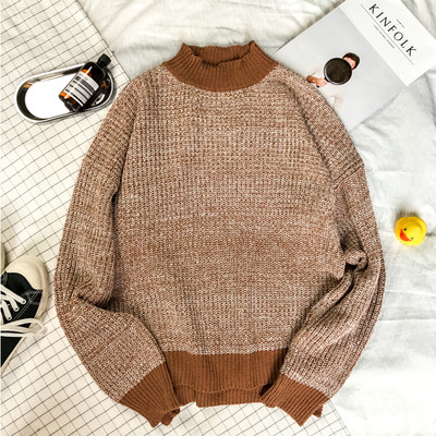 Pulover gros barbatesc cu guler in forma de O in mai multe modele